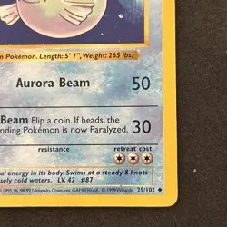 Dewgong 25/102 Base Set (Shadowless) Regular 1st Edition Card Never Played ￼ - Image 5