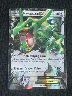 Pokemon TCG Rayquaza EX Ultra Rare Card 75/108 XY: Roaring Skies - Image 1
