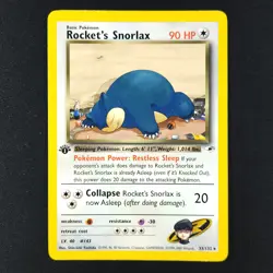 Rocket's Snorlax 33/132 - Gym Heroes 1st Edition - Pokemon Card - Image 1