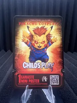 Child's Play (Pikachu) - Movie Ticket Card - Electric Pikachu Cosplay - Pokemon - Image 1