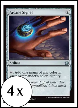 MTG ** FOIL ** 4 x Arcane Signet - Foundations Commander - Playset 4x x4 - Image 1