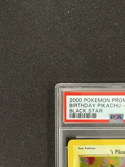 Pokemon TCG Birthday Pikachu WOTC Black Star Promo PSA 8 - Image 2
