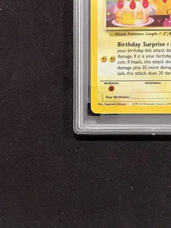 Pokemon TCG Birthday Pikachu WOTC Black Star Promo PSA 8 - Image 4