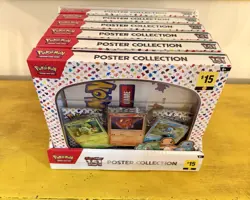 Pokemon 151 Poster Collection Box Display Case Dollar General Exclusive X6 - Image 1