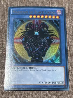Yugioh Magician of Black Chaos YGLD-ENC01 Ultra Rare NM Near Mint CARD 1996 - Image 2