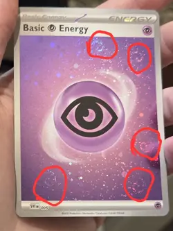 Pokemon 151 Cosmos Holo Psychic Energy 5 Swirls! - Image 1