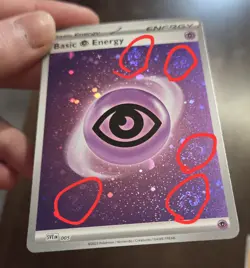 Pokemon 151 Cosmos Holo Psychic Energy 5 Swirls! - Image 2