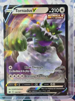 Pokemon TCG Tornadus V Chilling Reign 124/198 Ultra Rare Holo NM - Image 1