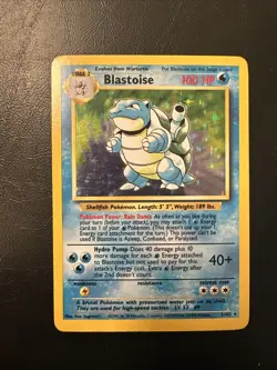 Blastoise 002/102 Base Set Holo Pokemon NM Near Mint - Image 1