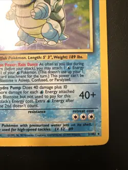 Blastoise 002/102 Base Set Holo Pokemon NM Near Mint - Image 5