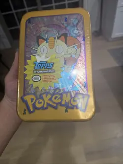 Vintage Pokemon Topps 1999 TV Animated Edition Meowth Tin SEALED Rare - Image 4