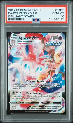 Sylveon TG15 Vmax Pokemon Brilliant Stars Sword & Shield Brilliant Stars PSA 10 - Image 1