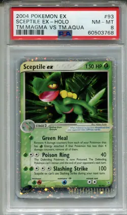 Pokemon Ex Team Magma Vs Team Aqua #93 Sceptile Ex Holo PSA 8 - Image 1