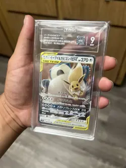 TAG 9 GEM MINT JAPANESE POKEMON 2018 EEVEE & SNORLAX GX 066/095 SM9 TAG BOLT - Image 1