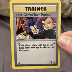 Pokemon TCG Team Rocket Here Comes Team Rocket 15/82 Holo Original LP - Image 2