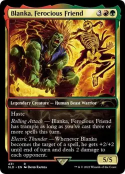 MTG English Blanka, Ferocious Friend NM Foil Secret Lair - Image 1