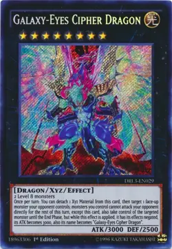 Yugioh Galaxy Eyes Cipher Dragon DRL3-EN029 1ST SECRET (NM) - Image 1