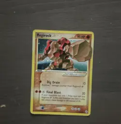 Pokemon Regirock Gold Star EX Legend Maker Ultra Rare Holo Card #91 - Image 1
