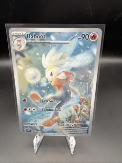 Pokemon TCG Raboot Stellar Crown Holo Card 147/142 NM Condition - Image 1