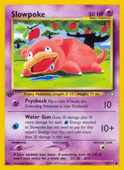 Slowpoke 73/111 Common Neo Genesis 1st Edition Pokemon Card - Image 1
