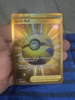 Quick Ball 216/202 Secret Rare Gold - Sword & Shield Pokemon Card Near Mint - Image 1