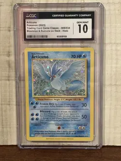 CGC 10 GEM MINT Articuno 009/034 HOLO RARE Classic Pokemon Card 2023 - Image 1