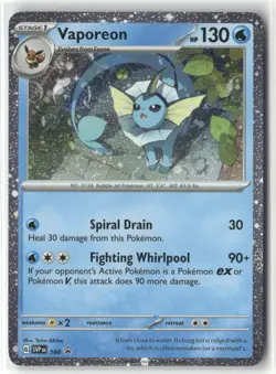 Pokemon Vaporeon - (Cosmos Holo) Promo SV: Scarlet & Violet Promo Cards 168 NM - Image 1