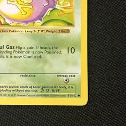 Koffing 51/102 Base Set (Shadowless) 1st Edition Never Played Very Nice Card - Image 5