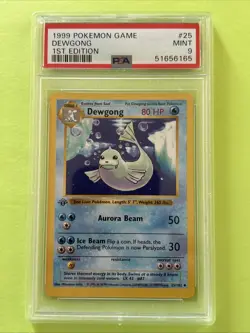 Pokemon TCG Dewgong 1st Edition Shadowless Uncommon Card Base Set 25/102 - Image 1