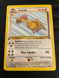 1st Edition Fearow 36/64 Jungle set Vintage Pokemon Card LP SPANISH - Image 1