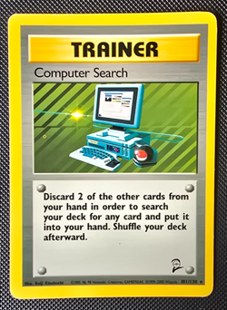 Pokemon WOTC Card - Computer Search - Base Set 2 - Non-Holo Rare - 101/130 - LP - Image 1