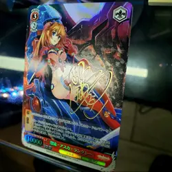 DIY Asuka Langley Evangelion SP Card Weiss schwarz EVA/S01-D01SP Signed TCG - Image 3