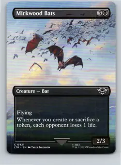 Magic the Gathering Mirkwood Bats Borderless The Lord of the Rings MTG - Image 1