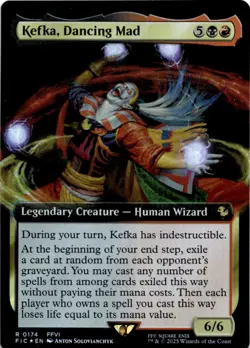 MTG Kefka, Dancing Mad (Extended Art) Foil NM Commander: FINAL FANTASY Magic 174 - Image 1