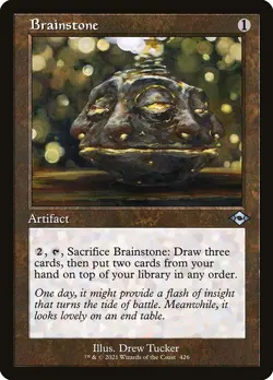 Brainstone x4 4x ETCHED FOIL Retro Modern Horizons 2 NM MTG - Image 1