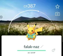 Costume Pikachu Jeju Island (Korea) Background Pokemon Go - Image 1