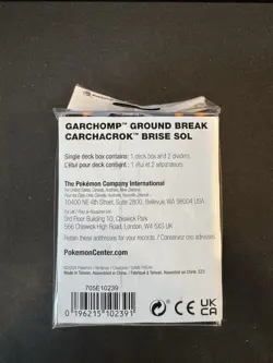GARCHOMP (Pokemon Center) Ground Break Deck Box BRAND NEW - Image 2