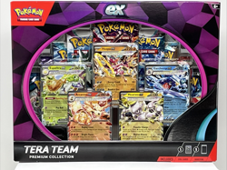 Pokemon TCG Tera Team Premium Collection Ex 9 Card Packs Double Rare Foils - Image 1