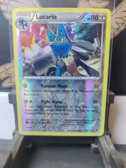 Pokemon TCG Lucario Fates Collide 63/124 Reverse Holo Rare NM Condition - Image 1