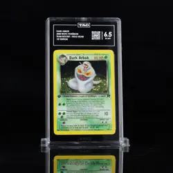 TAG 6.5 EX MT+ Pokemon Dark Arbok Team Rocket 2/82 Holo 1st Edition Holo Rare - Image 1