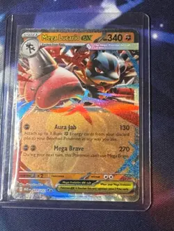 Mega Lucario EX 077/132 Mega Evolution Pokemon TCG Double Rare MINT - Image 1