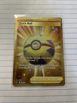 Quick Ball SWSH Secret Rare Gold 216/202 Sword and Shield Pokemon M Mint (H548) - Image 1