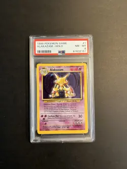 Alakazam 1/102 PSA8 Pokemon Base Set Holo - Image 1