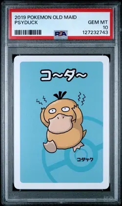 2019 POKEMON OLD MAID PSYDUCK PSA 10 - Image 1