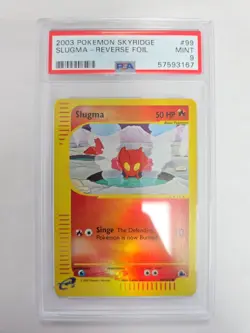 Pokemon PSA 9 MINT Slugma 99/144 Skyridge Reverse Holofoil 2003 S#2408 - Image 1