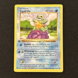 Pokemon 63/102 Base Set (Shadowless) 1st Edition, Never Played (MINT) - Image 1