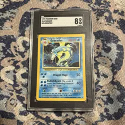 Pokemon Gyarados TCG Base Set Holo SGC 8 - Image 1