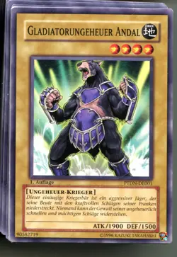Yu-GI-OH Gladiatorungeheuer Andal Common PTDN-DE001 - Image 1