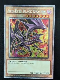 Rotaugiger schwarzer Drache RA04-EN109 Platinum Secret Rare Englisch NM YUGIOH - Image 1