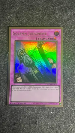 Yugioh Solemn Judgment MAGO-EN051 Gold Rare 1st Edition NM - Image 1